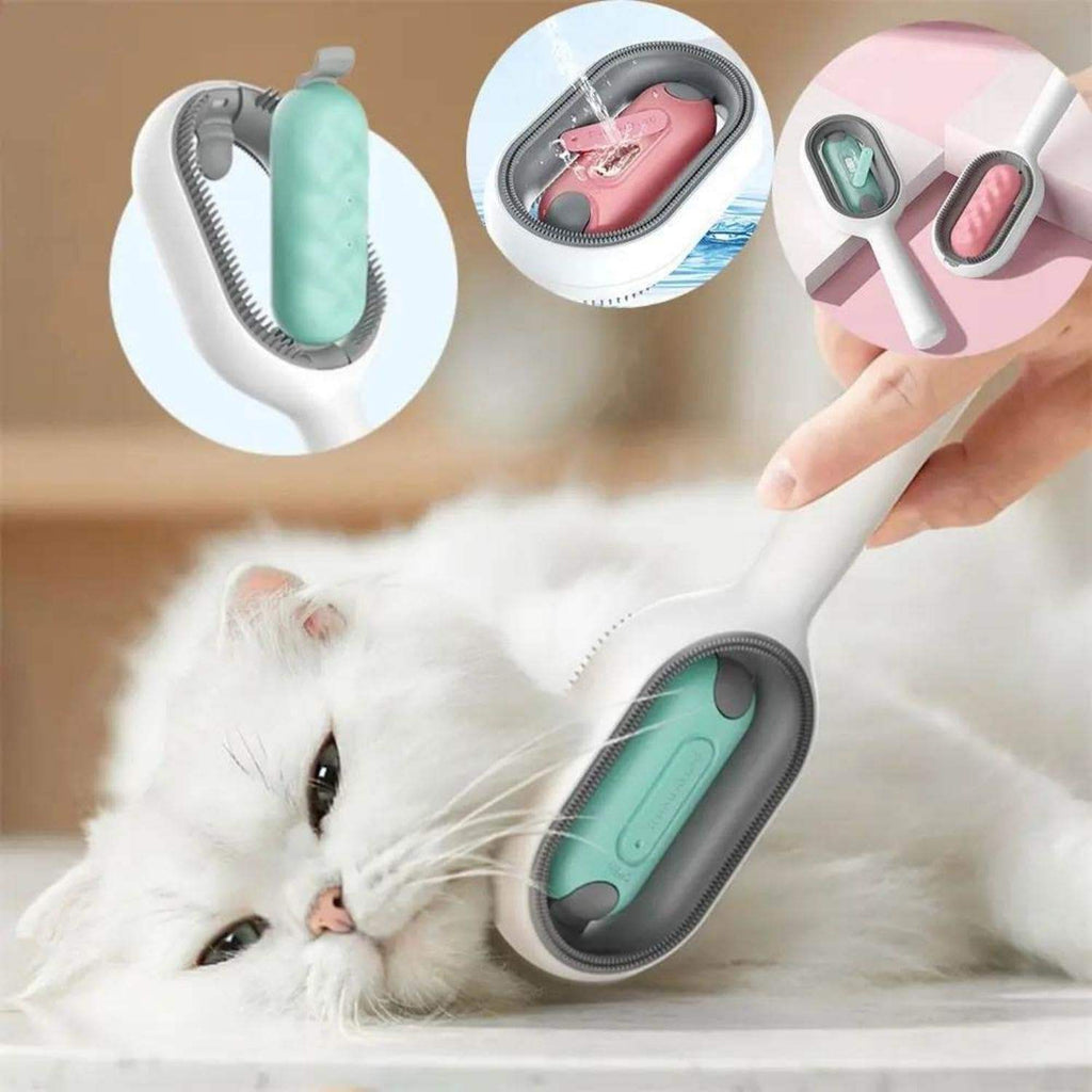 Premium Cat Grooming Brush with Water Tank