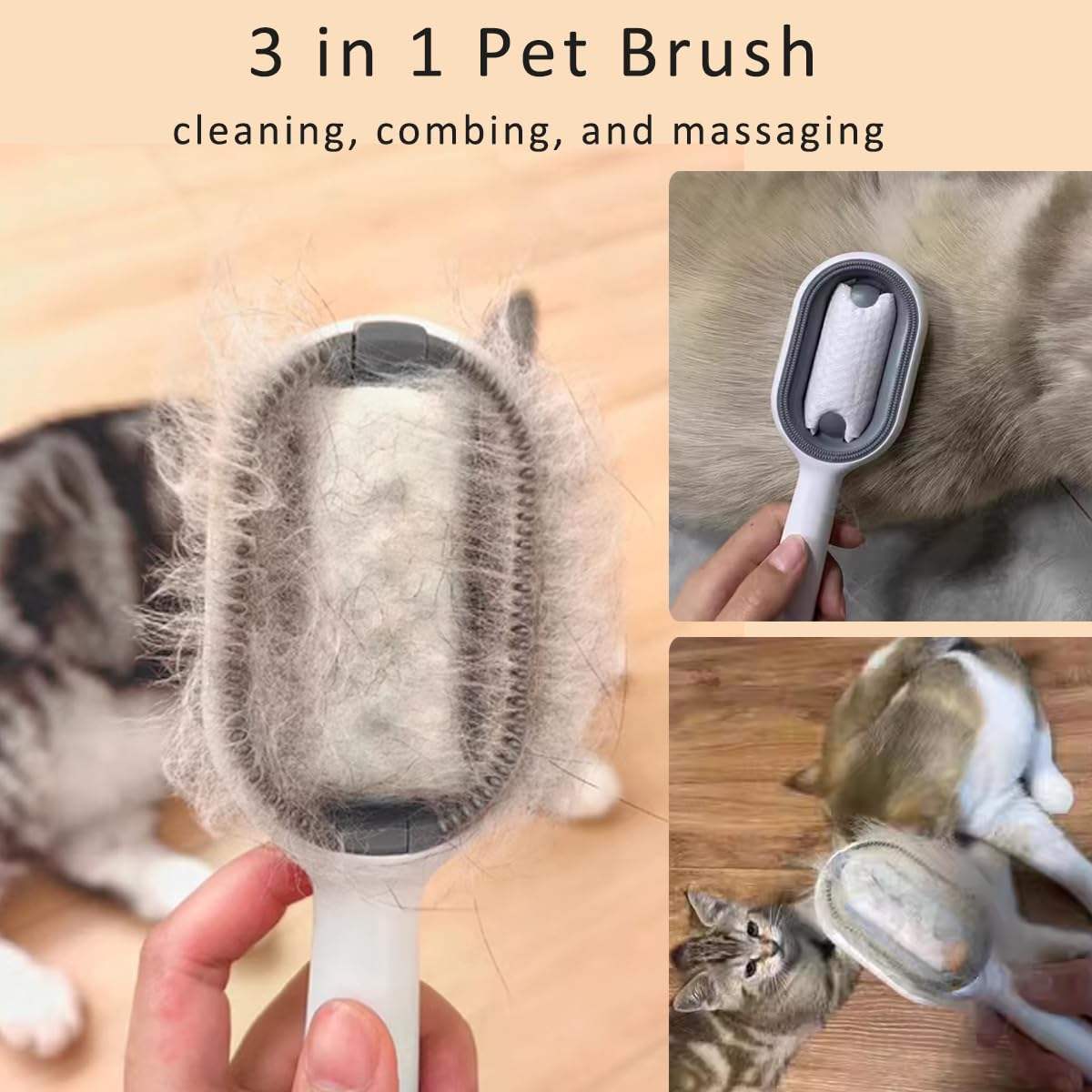 Premium Cat Grooming Brush with Water Tank