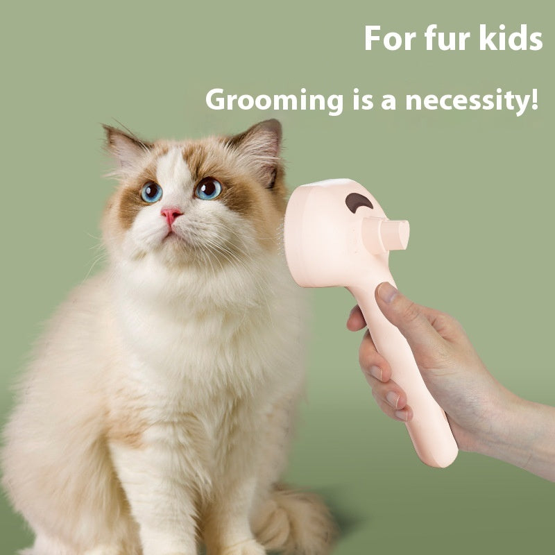 CozySpray Pet Grooming Brush – Water Mist De-Shedding & Detangling Tool for Cats
