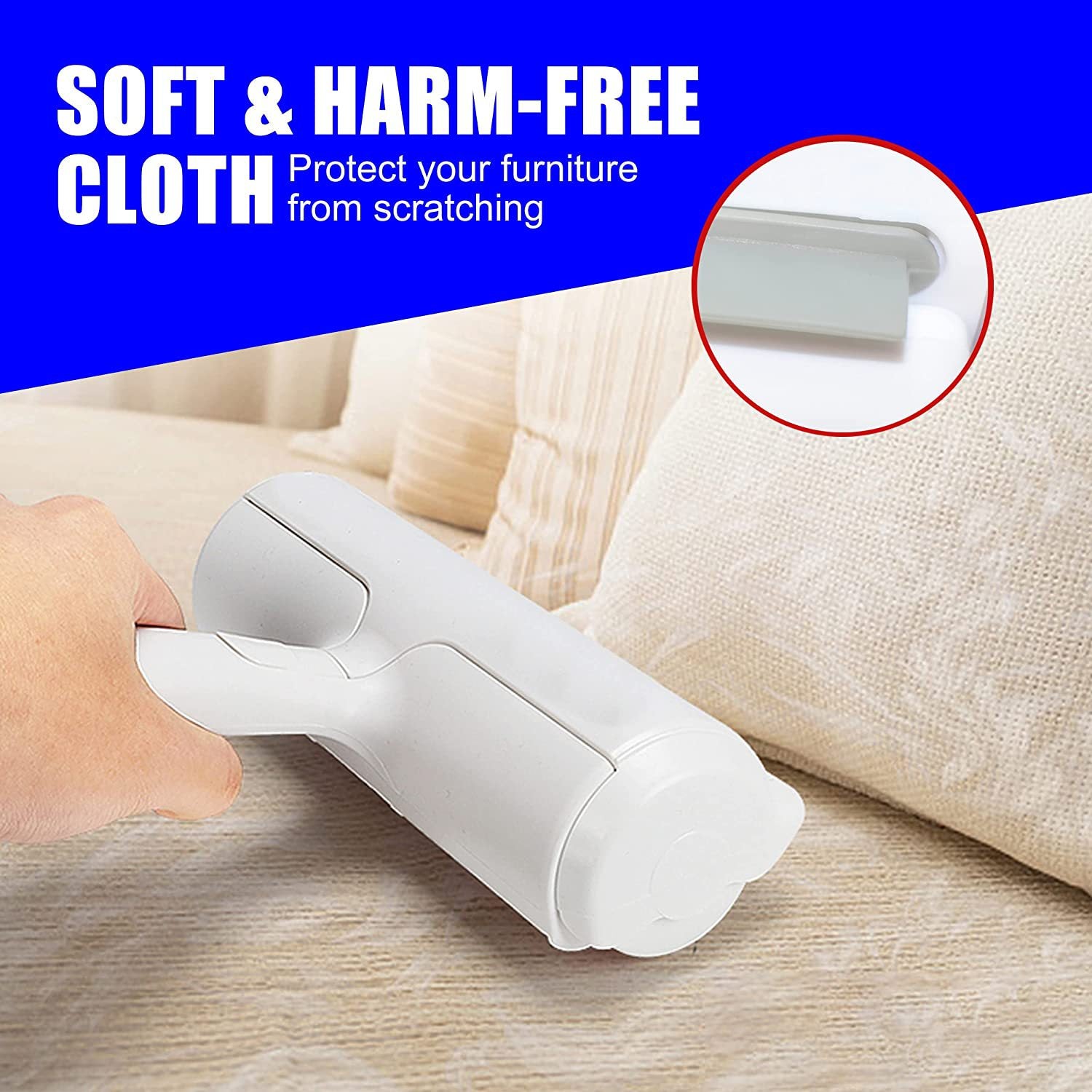 Pet Hair Removing Roller Brush – for Cat Hair on Furniture, Couch, Carpet, Car, Rugs & Bedding