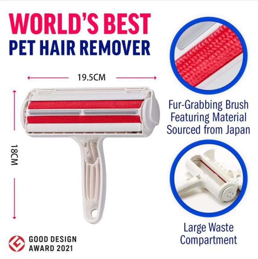 Pet Hair Removing Roller Brush – for Cat Hair on Furniture, Couch, Carpet, Car, Rugs & Bedding